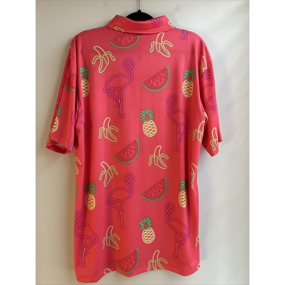 Proud 90 men’s XL Golf Polo, Neon Fruit, Short Sleeve - Picture 4 of 7